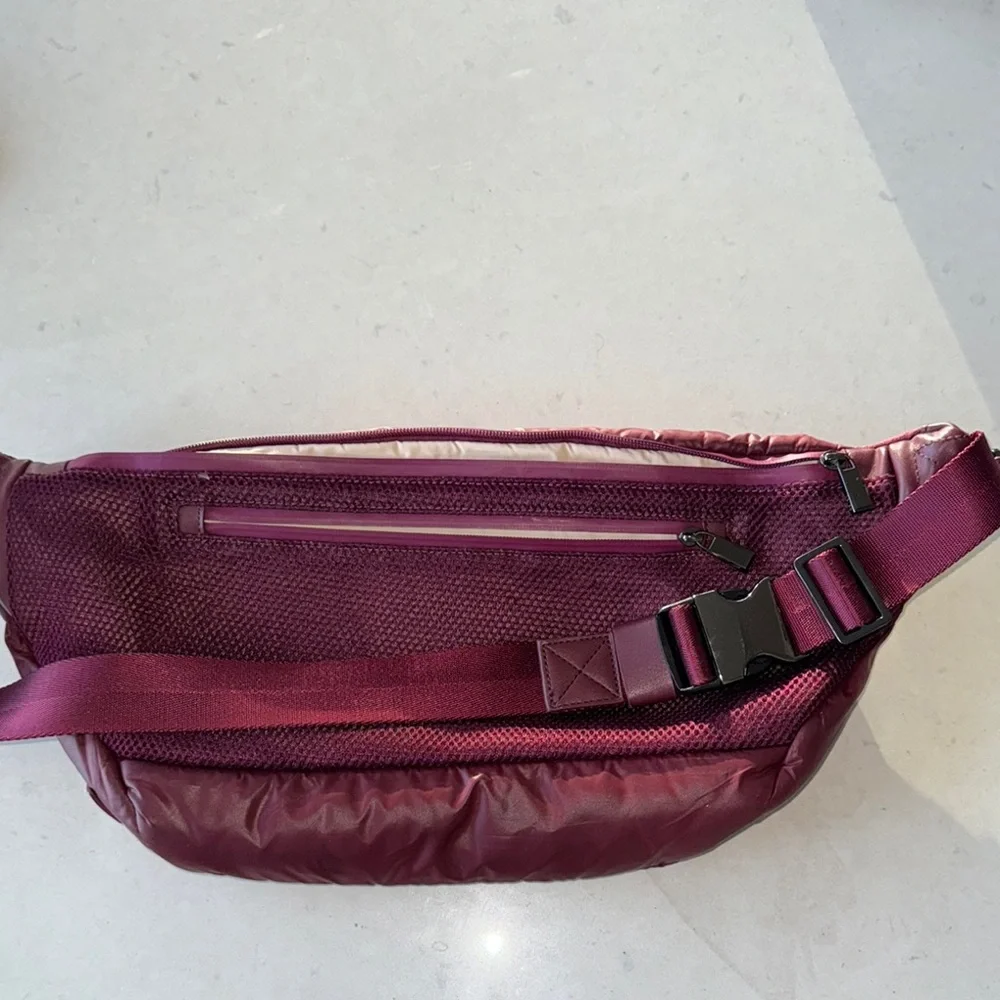 Caraa Maroon Belt Bag with Zippered Pockets - Picture 9 of 12